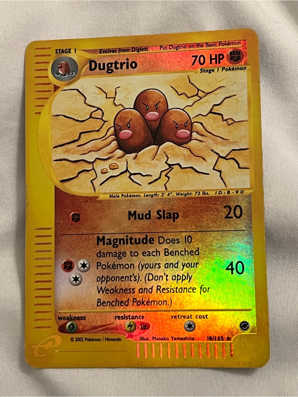 2002 RARE Dugtrio Reverse Holo Pokemon Card Expedition Base 10/165 - Picture 6 of 10